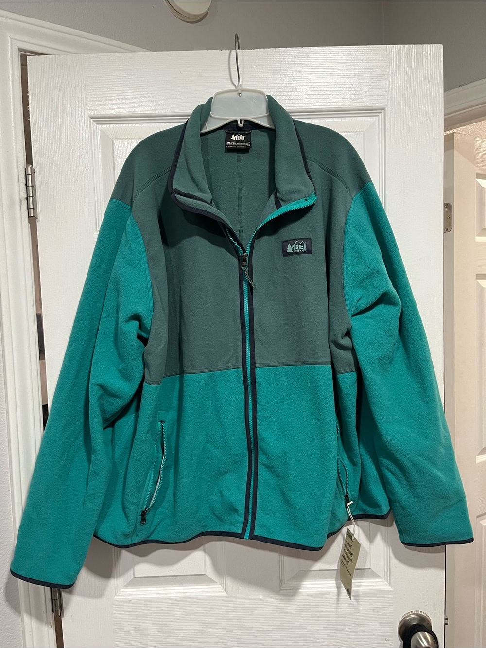 REI Two-Tone Teal and Dark Teal Women's Fleece Jacket